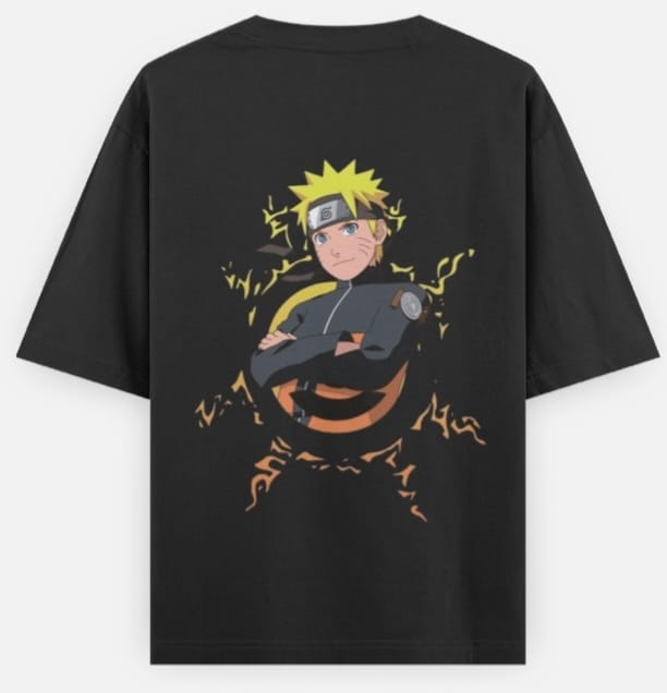Naruto Uzumaki Oversized T-Shirt – Limited Edition | Believe in the Power Within-Size - L