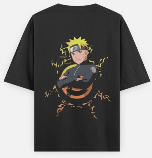 Naruto Uzumaki Oversized T-Shirt – Limited Edition | Believe in the Power Within-Size - L